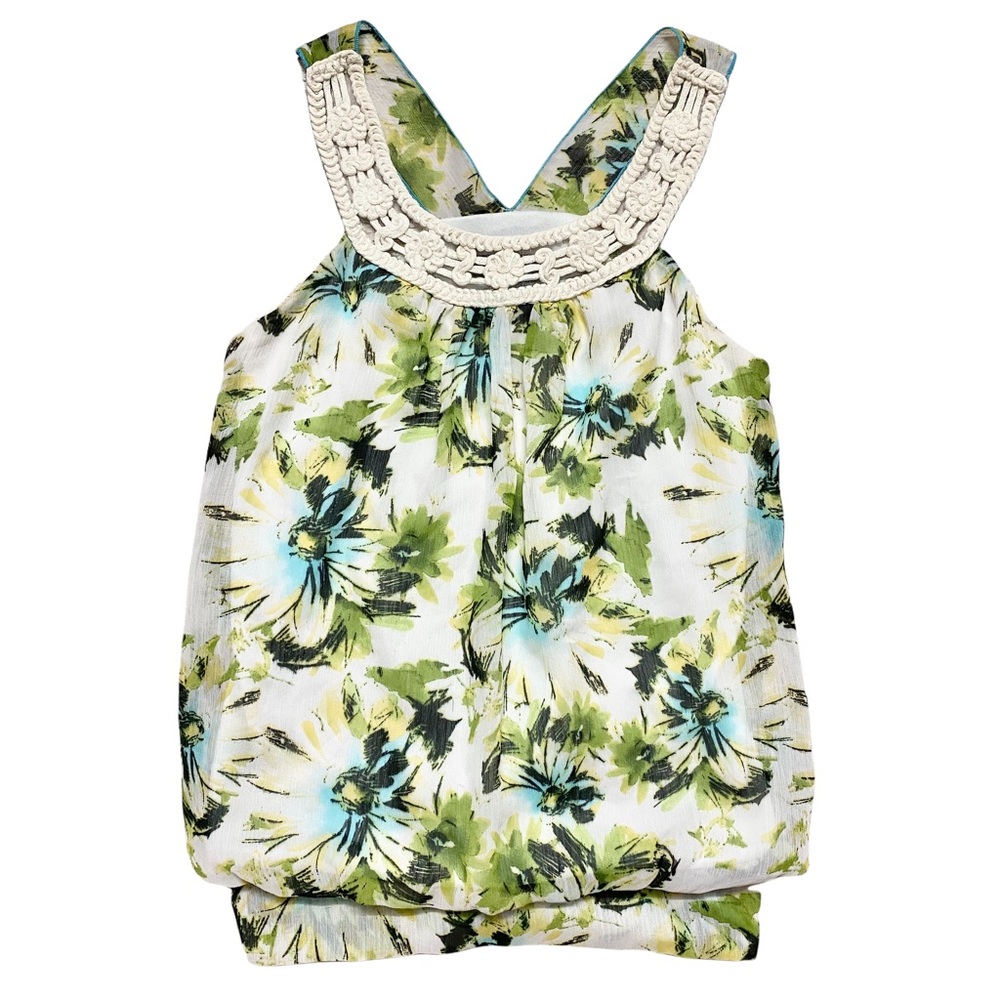 Y2K BCX Crochet Floral Tank Top